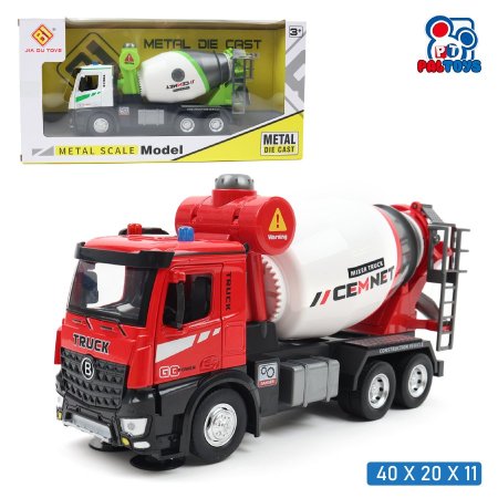 مجسّم شاحنة خلاطة إسمنت – حديد كهرباء قياس 1/24 تفاعلية